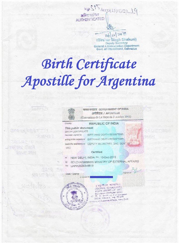 Birth Certificate Apostille in India