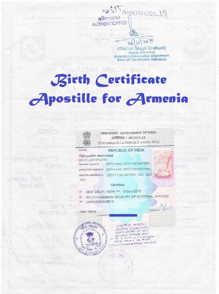 Birth Certificate Apostille in India