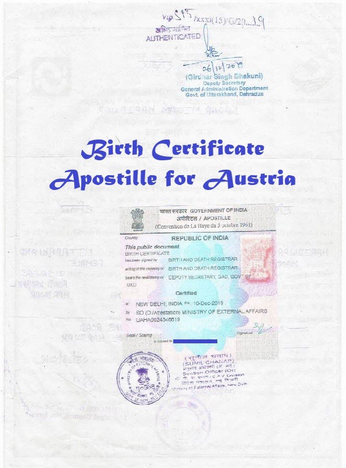 Birth Certificate Apostille in India