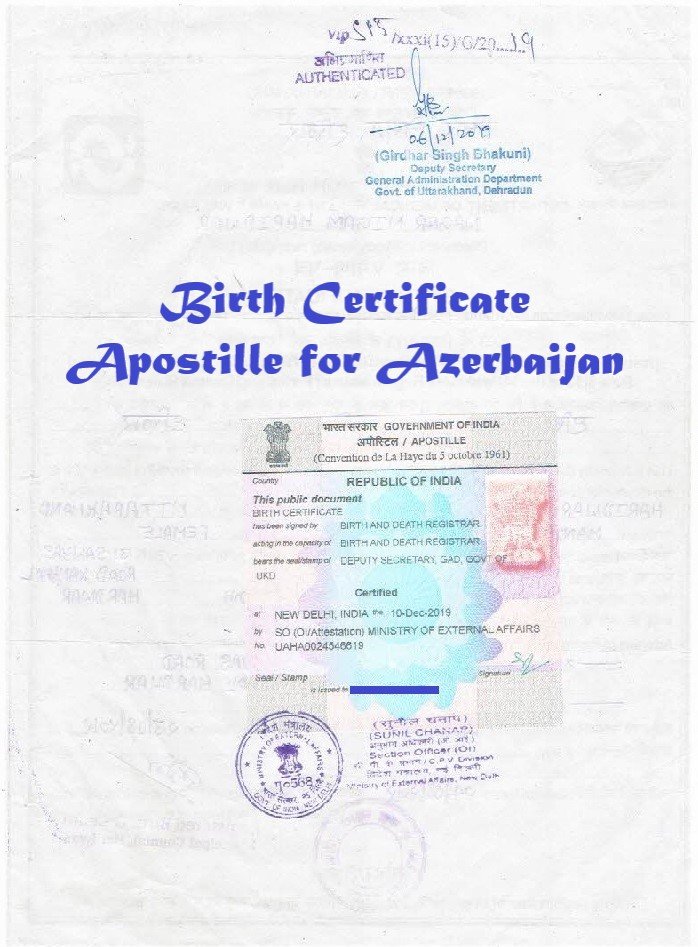 Birth Certificate Apostille in India