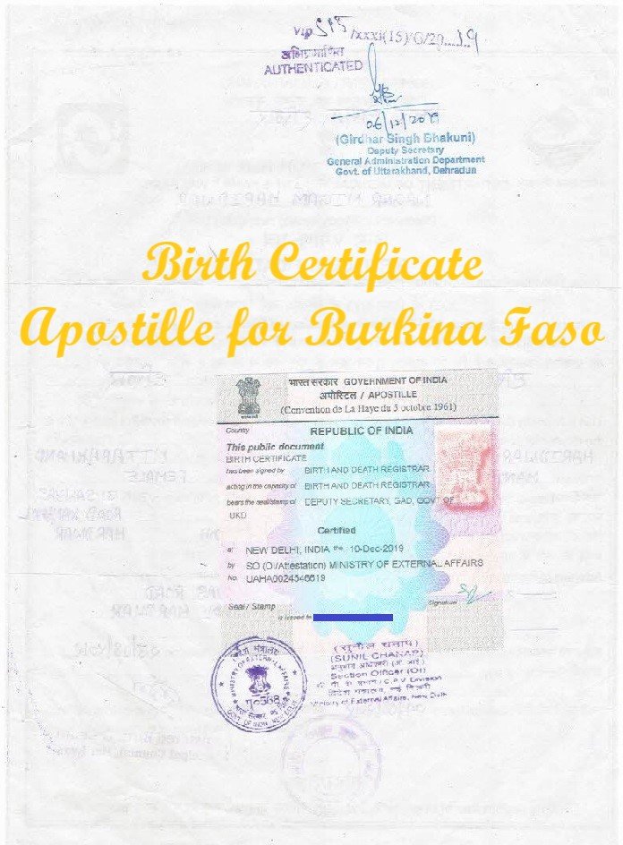 Birth Certificate Apostille in India