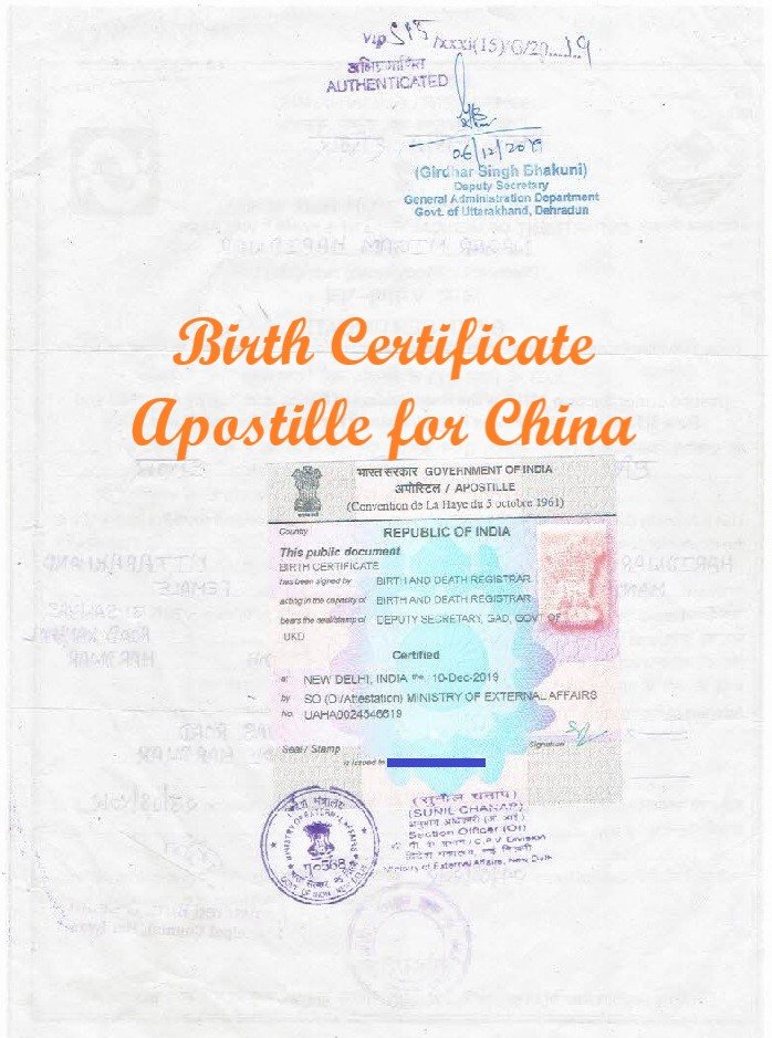 Birth Certificate Apostille in India