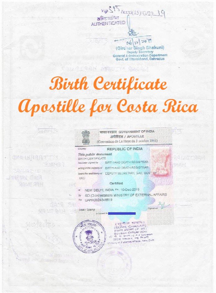 Birth Certificate Apostille in India