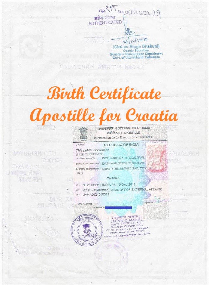 Birth Certificate Apostille in India