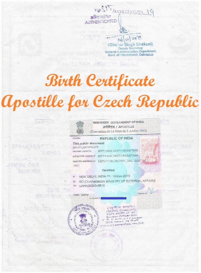 Birth Certificate Apostille in India