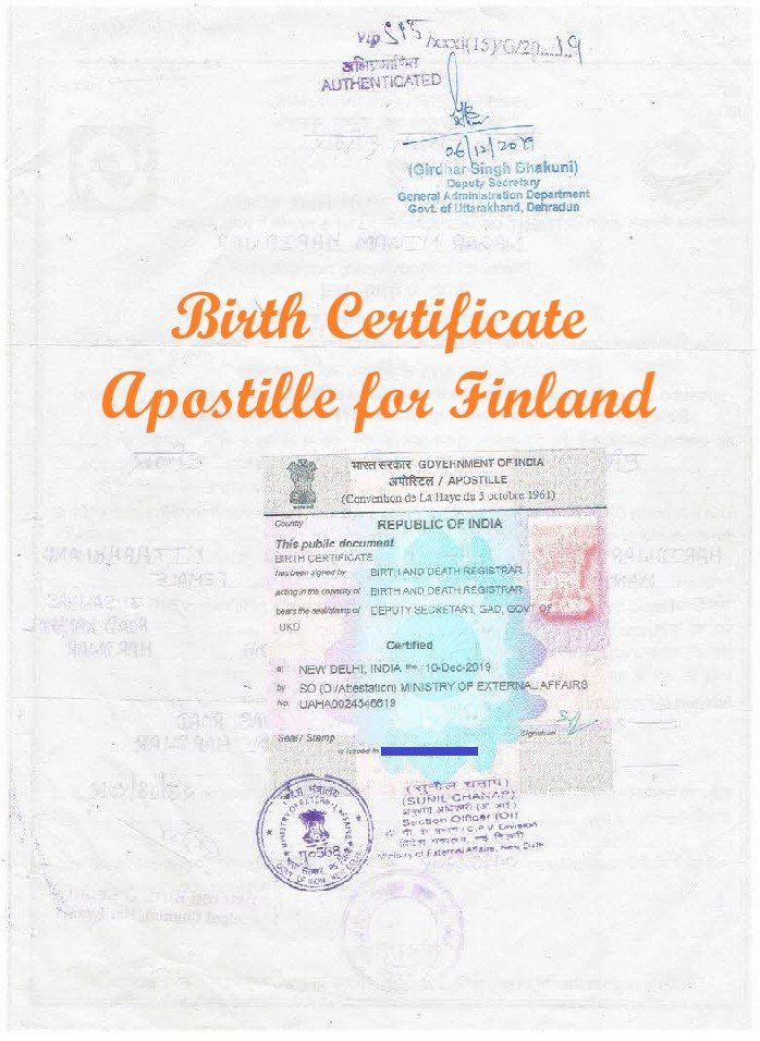 Birth Certificate Apostille in India
