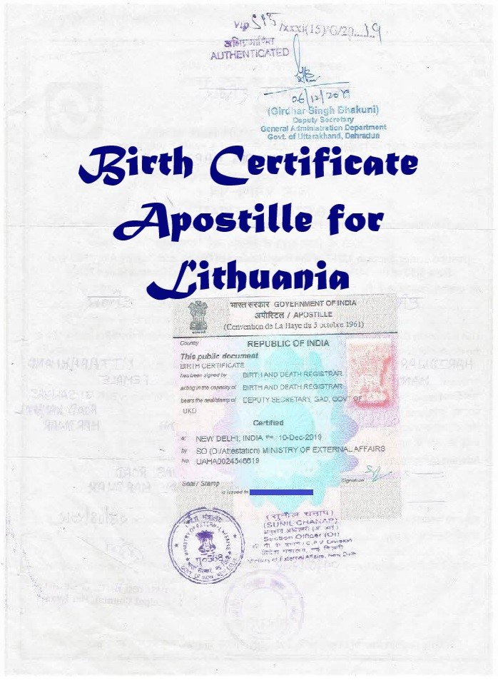 Birth Certificate Apostille in India