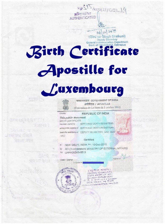 Birth Certificate Apostille in India