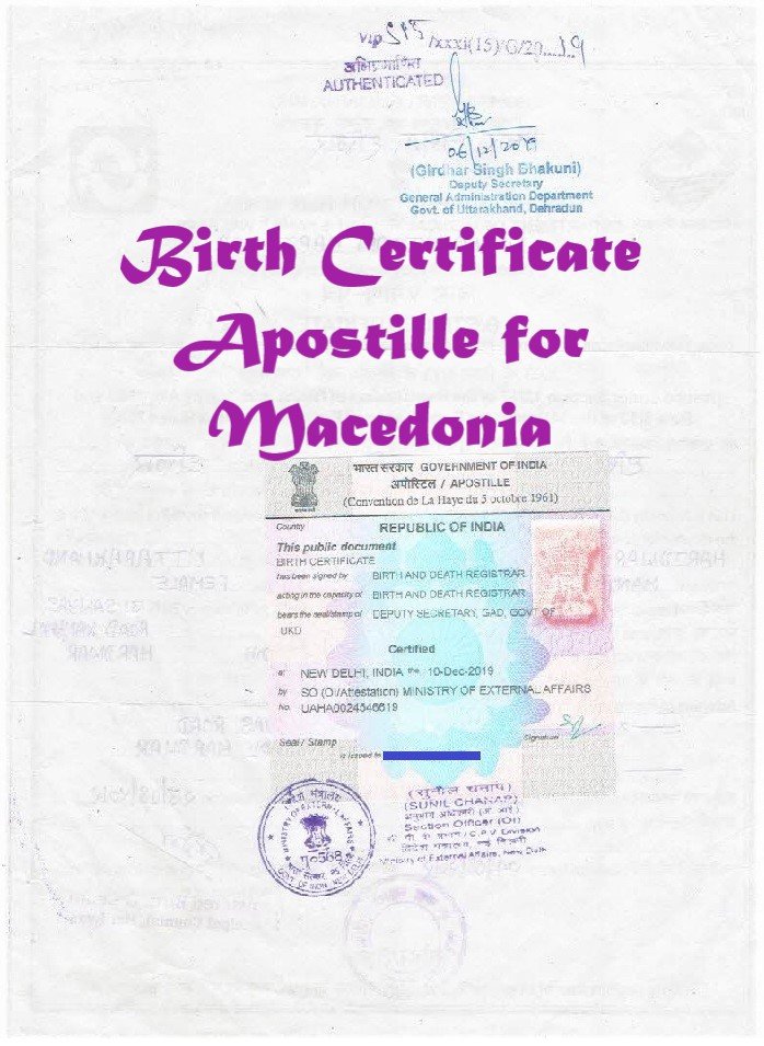 Birth Certificate Apostille in India
