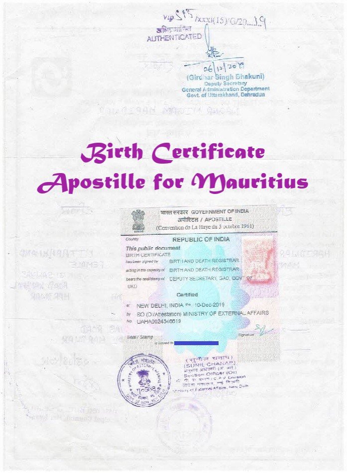 Birth Certificate Apostille in India