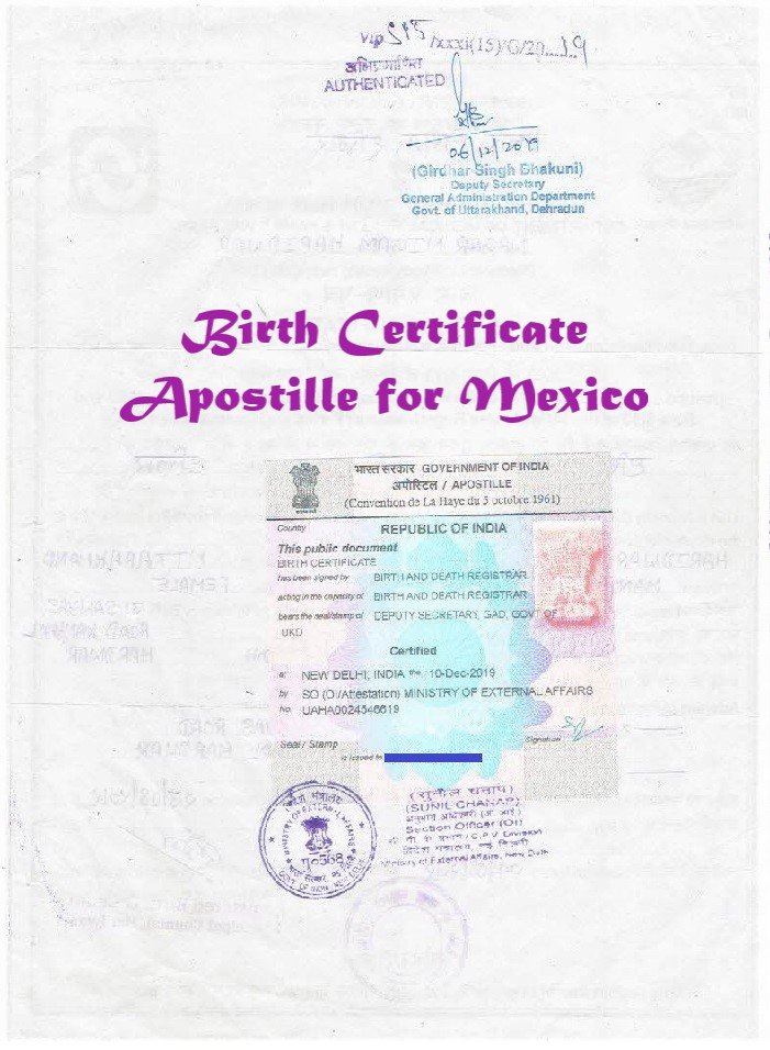 Birth Certificate Apostille in India
