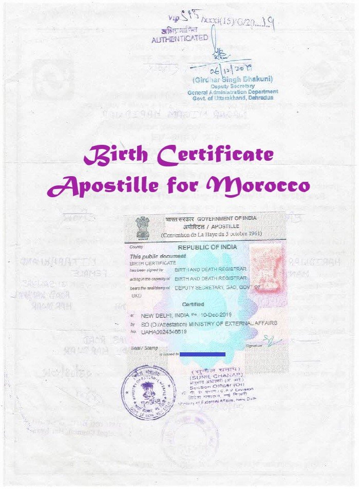 Birth Certificate Apostille in India
