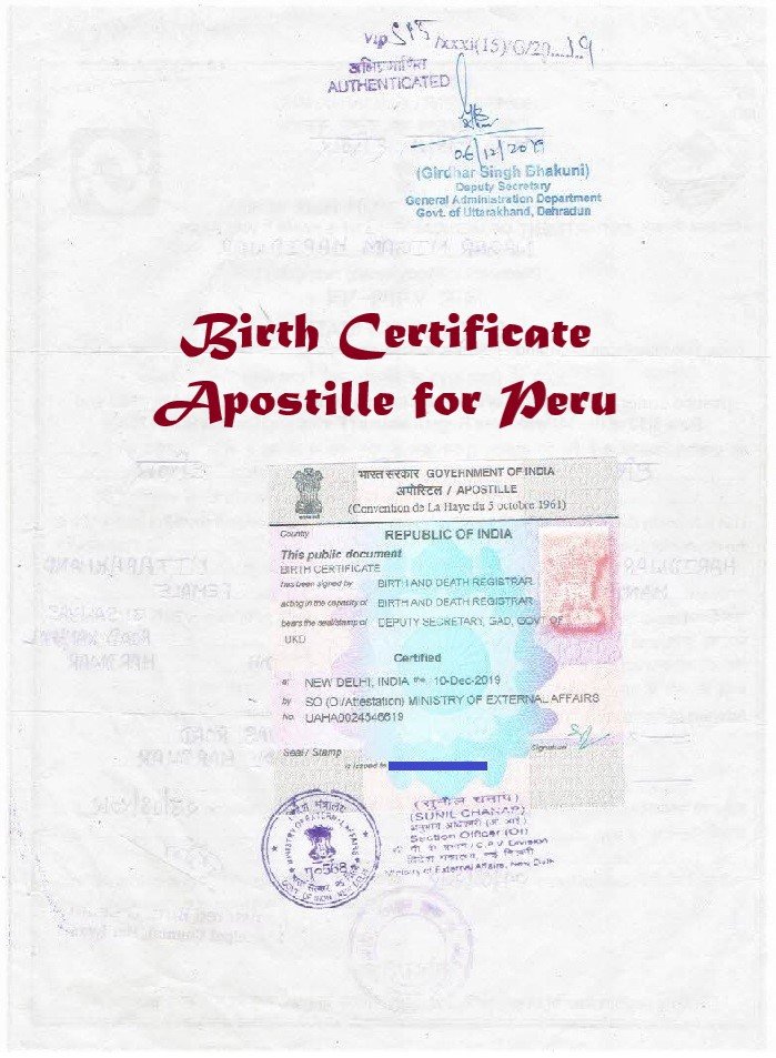 Birth Certificate Apostille in India