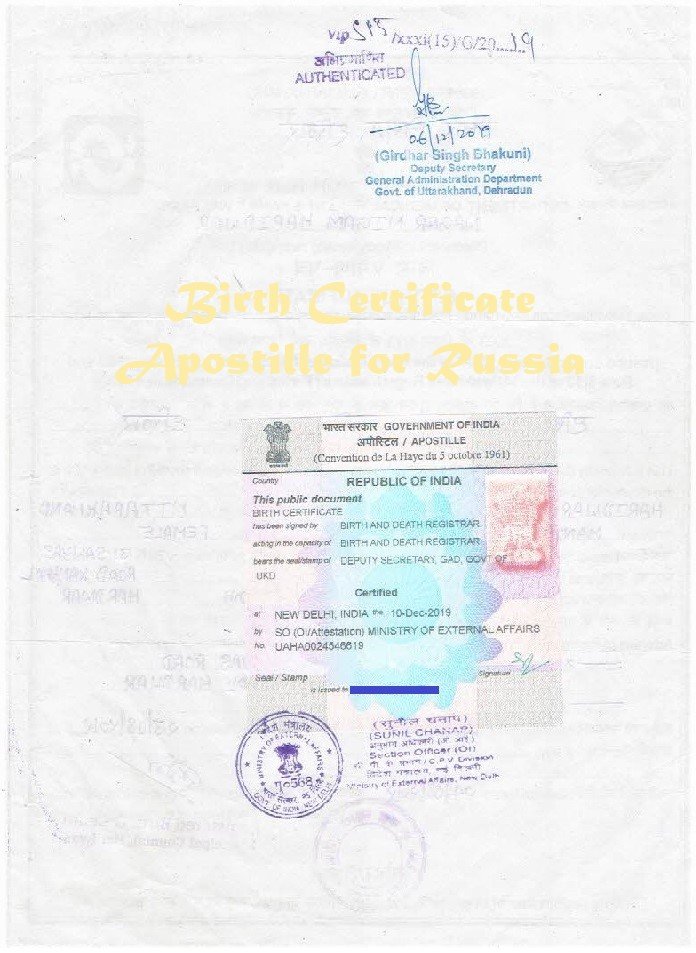 Birth Certificate Apostille in India