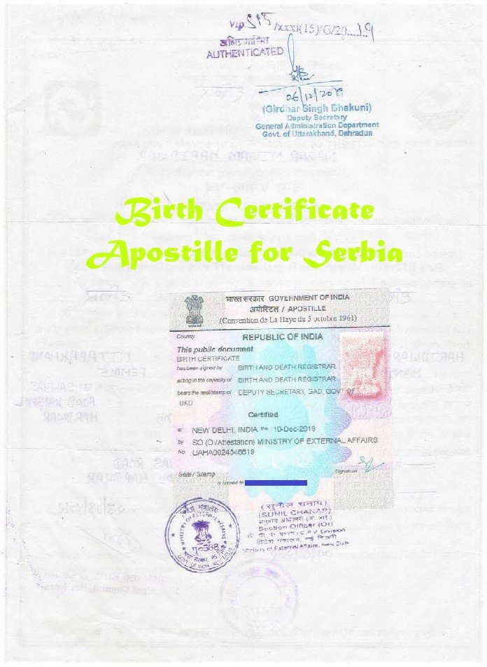 Birth Certificate Apostille in India