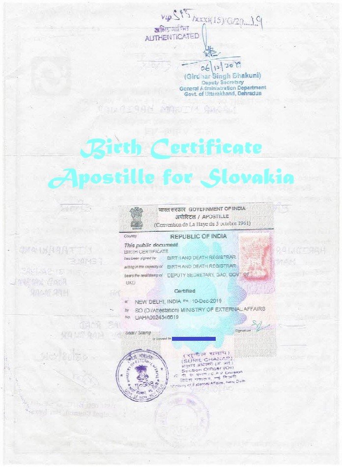 Birth Certificate Apostille in India