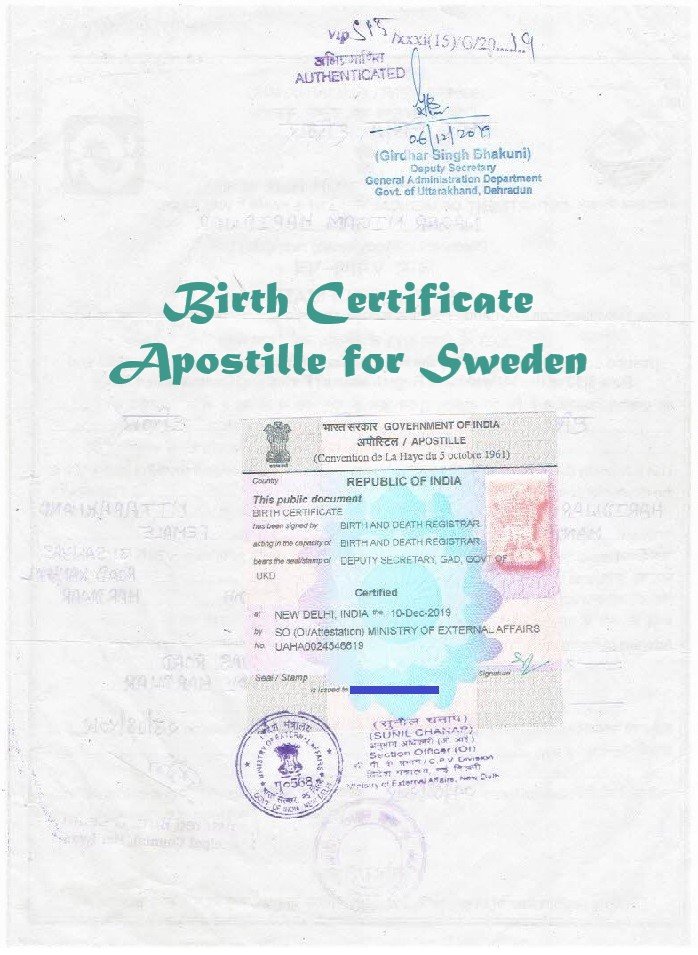 Birth Certificate Apostille in India