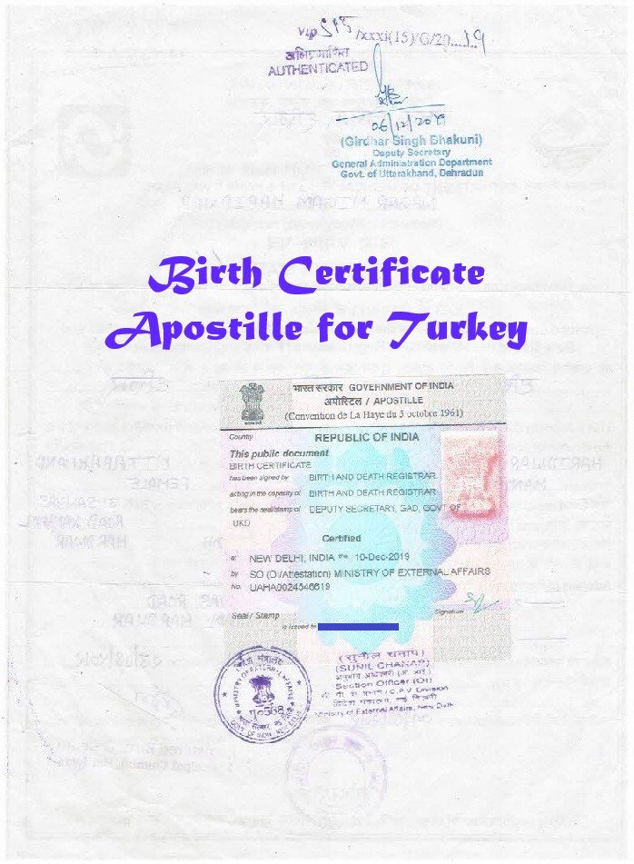 Birth Certificate Apostille in India