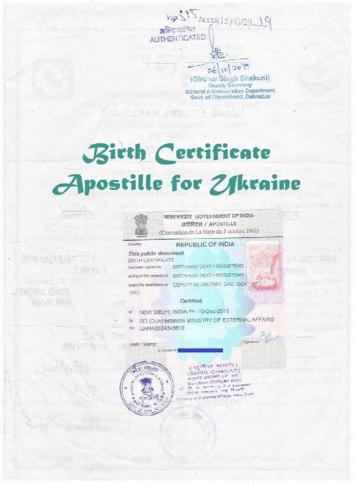 Birth Certificate Apostille in India