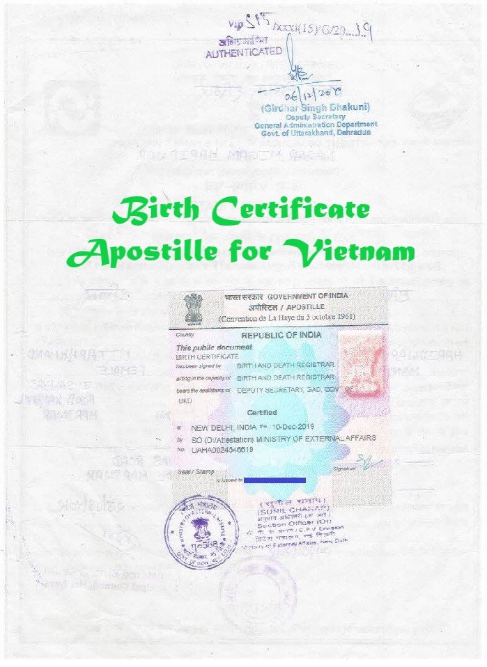 Birth Certificate Apostille in India