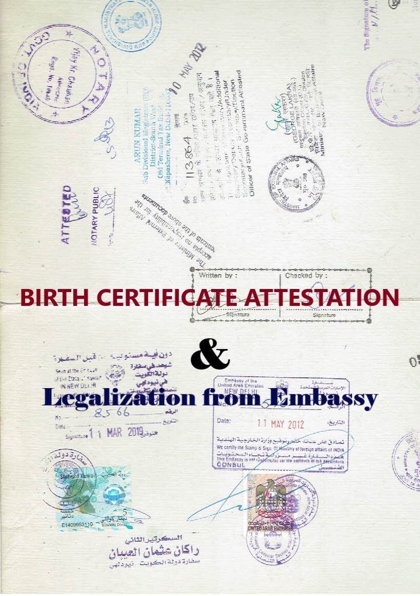 Birth Certificate Attestation for Kuwait in Delhi, India