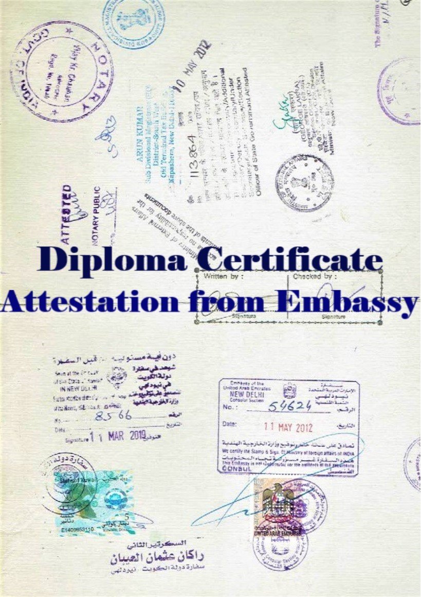 Diploma Certificate Attestation for Chad in Delhi, India