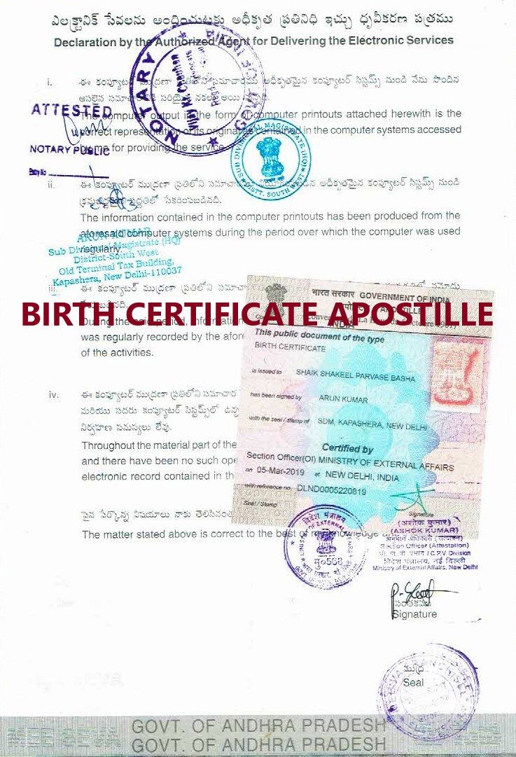 Certificate Apostille Attestation in India