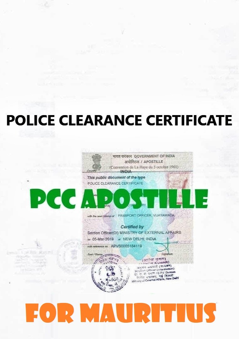 PCC Certificate Apostille for Mauritius in India